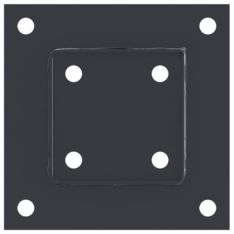 Podstawy słupków kwadratowe 4 szt. Antracyt 81x81 mm