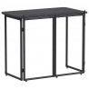 Składany stół ogrodowy czarny 90x51x75 cm polirattan