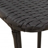 Składany stół ogrodowy czarny 90x51x75 cm polirattan