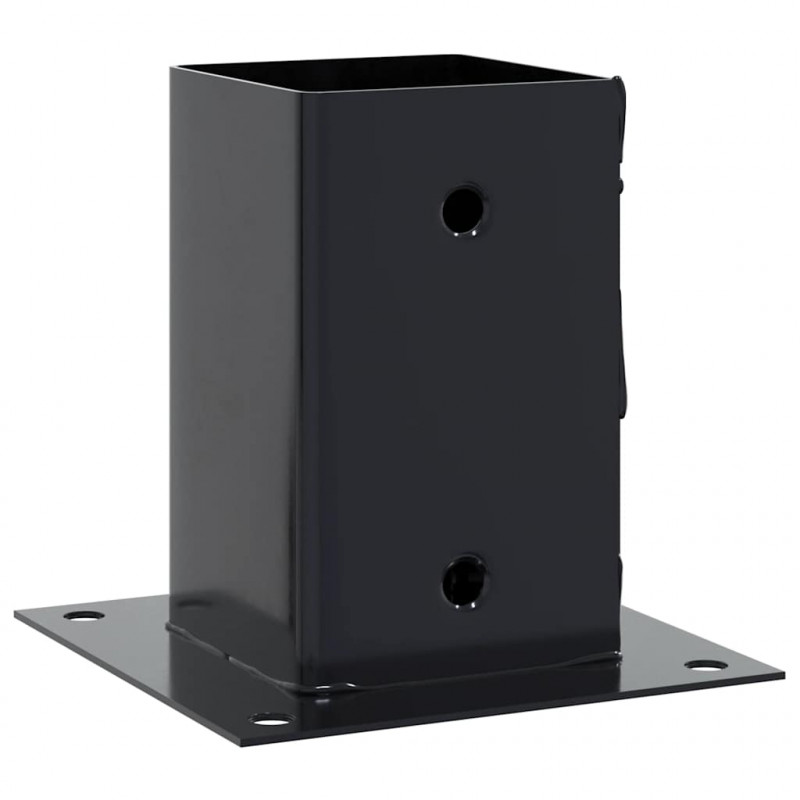 Podstawy słupków kwadratowe 12 szt. Antracyt 81x81 mm