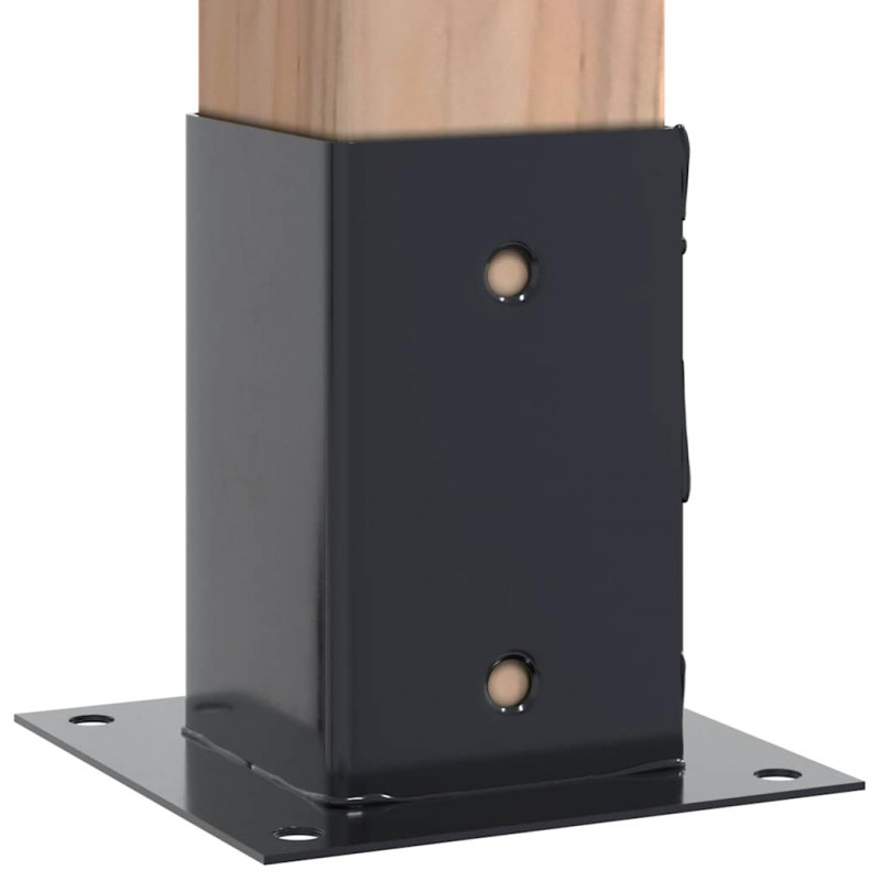 Podstawy słupków kwadratowe 12 szt. Antracyt 81x81 mm