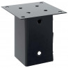 Podstawy słupków kwadratowe 12 szt. Antracyt 81x81 mm