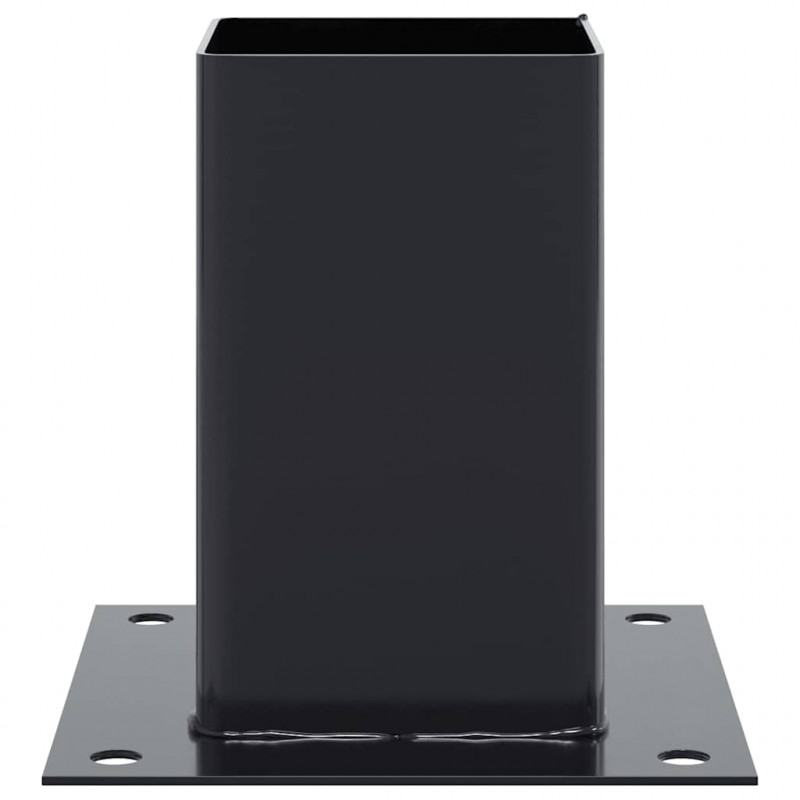 Podstawy słupków kwadratowe 12 szt. Antracyt 81x81 mm