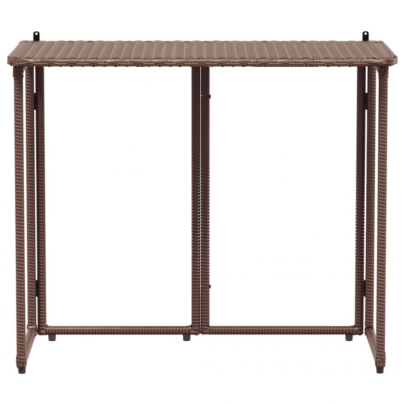 Składany stół ogrodowy Brązowy 90x51x75 cm Polirattan