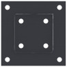 Podstawy słupków kwadratowe 12 szt. Antracyt 81x81 mm