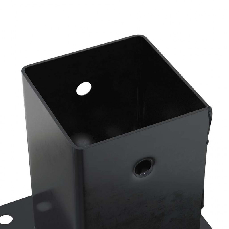 Podstawy słupków kwadratowe 12 szt. Antracyt 81x81 mm