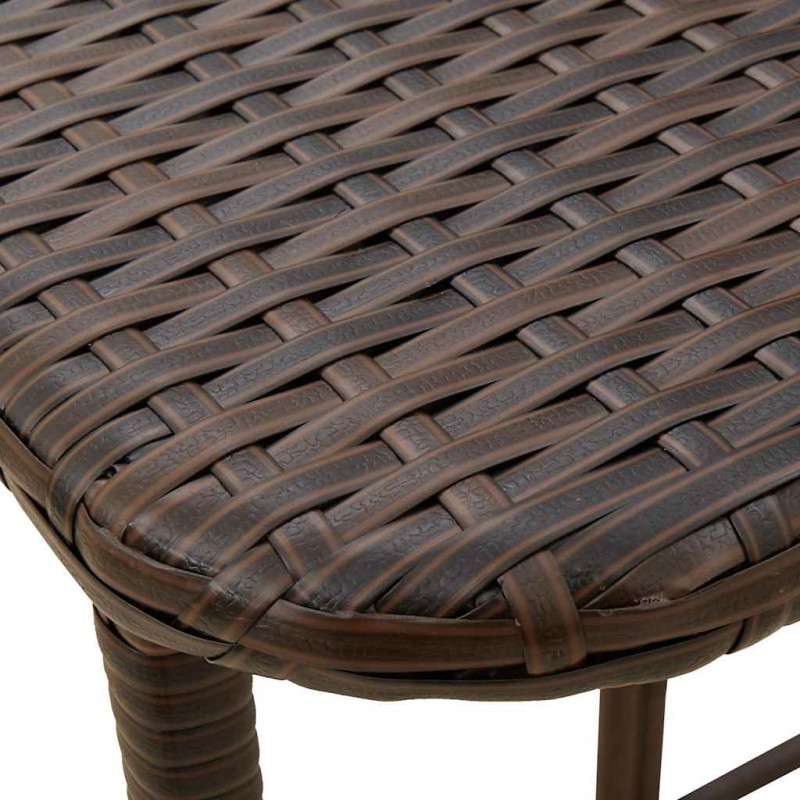 Składany stół ogrodowy Brązowy 90x51x75 cm Polirattan