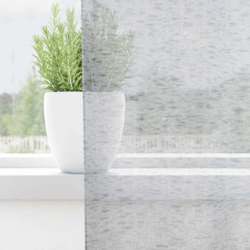 Firany Voile 2 pcs Ciemnoszary 245 x 140 cm Poliester