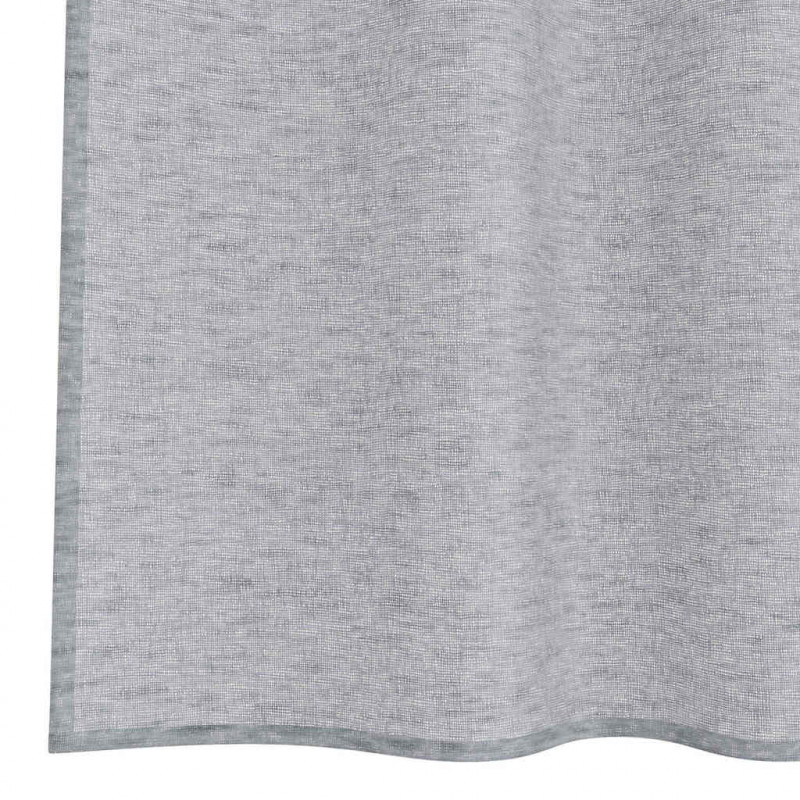 Firany Voile 2 pcs Ciemnoszary 245 x 140 cm Poliester
