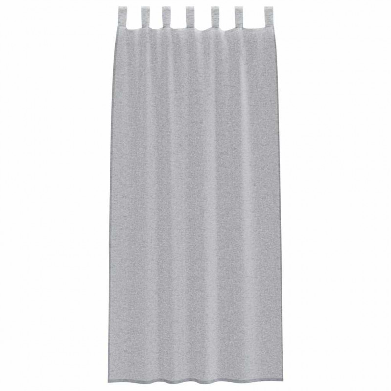 Firany Voile 2 pcs Ciemnoszary 260 x 140 cm Poliester