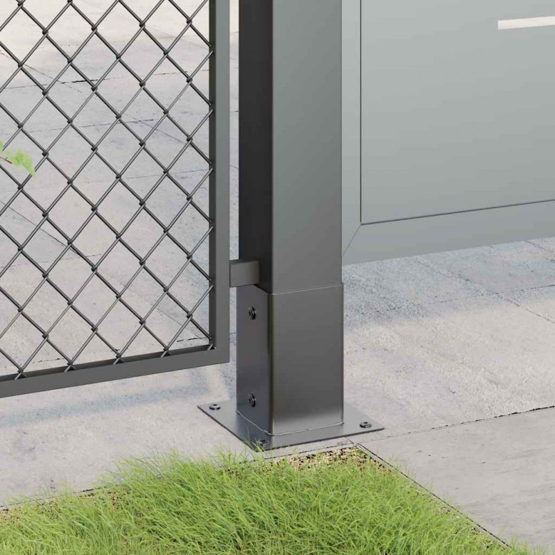 Podstawy słupków kwadratowe 12 szt. Antracyt 91x91 mm