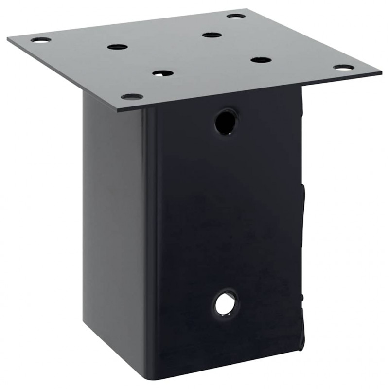 Podstawy słupków kwadratowe 12 szt. Antracyt 91x91 mm
