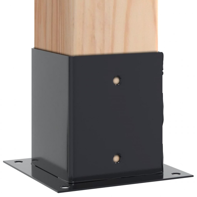 Podstawy słupków kwadratowe 4 szt. Antracyt 101x101 mm