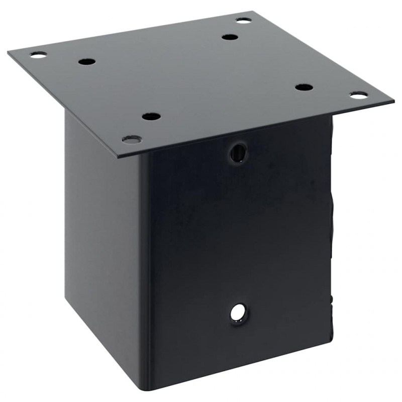 Podstawy słupków kwadratowe 4 szt. Antracyt 101x101 mm