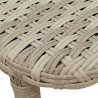 Składany stół ogrodowy Jasnoszary 90x51x75 cm Polirattan