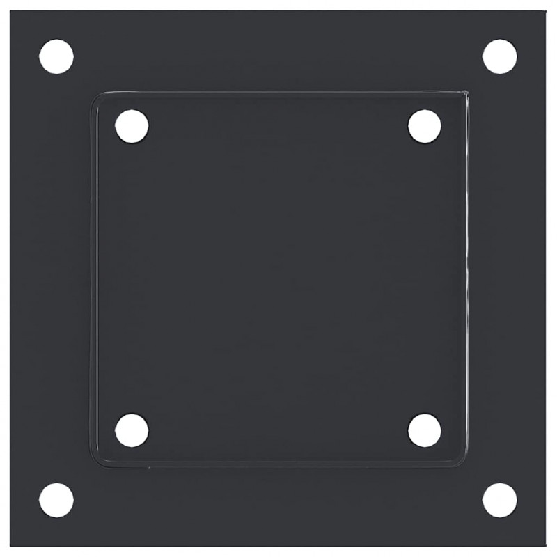 Podstawy słupków kwadratowe 4 szt. Antracyt 101x101 mm