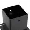 Podstawy słupków kwadratowe 4 szt. Antracyt 101x101 mm