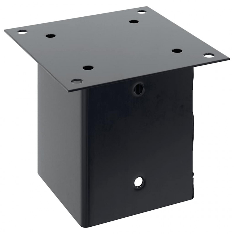 Podstawy słupków kwadratowe 12 szt. Antracyt 101x101 mm