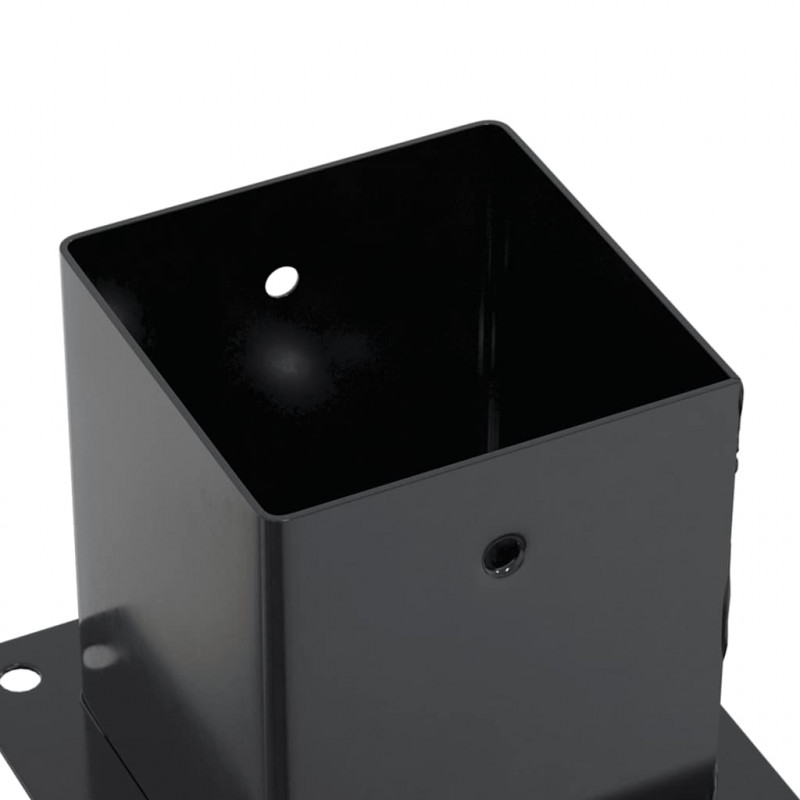 Podstawy słupków kwadratowe 12 szt. Antracyt 101x101 mm