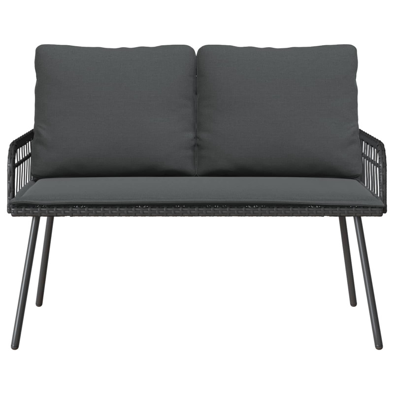 Ławka ogrodowa z poduszką Antracyt 114 x 64 x 90cm Stal
