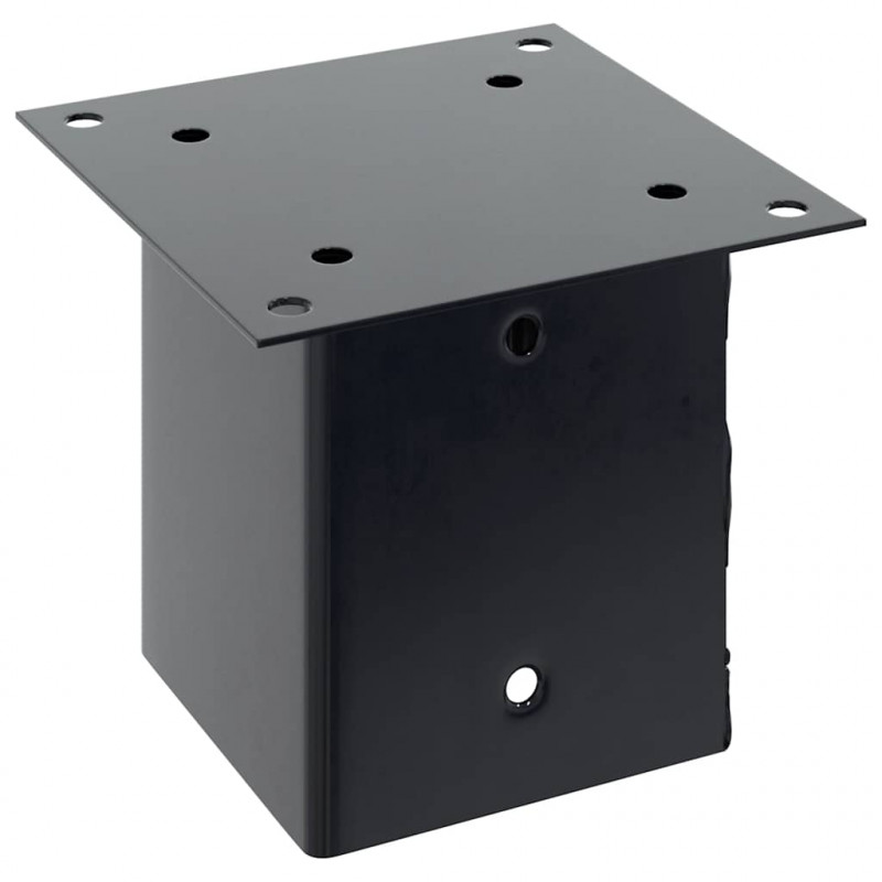 Podstawy słupków kwadratowe 4 szt. Antracyt 121x121 mm