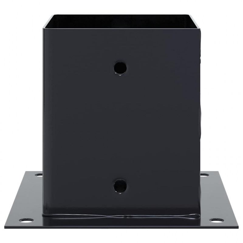 Podstawy słupków kwadratowe 4 szt. Antracyt 121x121 mm