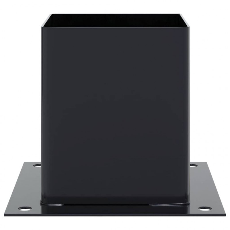 Podstawy słupków kwadratowe 4 szt. Antracyt 121x121 mm
