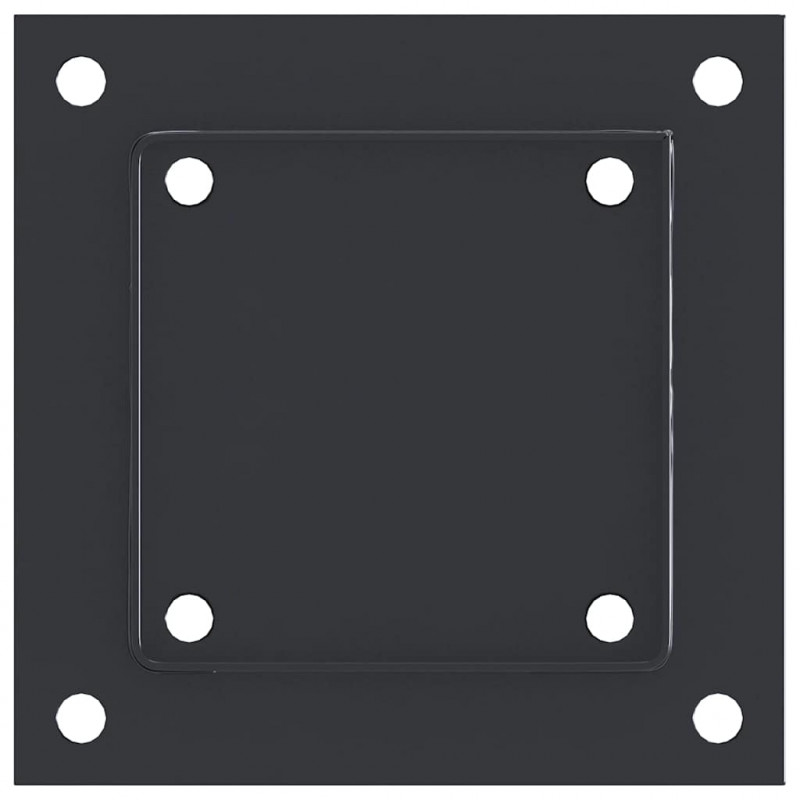 Podstawy słupków kwadratowe 4 szt. Antracyt 121x121 mm