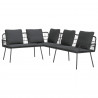 Sofa z poduszką Szary 61.5 x 123 x 82cm Metal