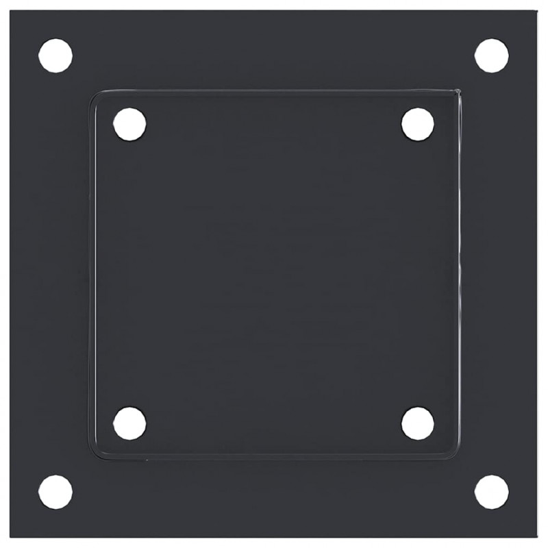 Podstawy słupków kwadratowe 12 szt. Antracyt 121x121 mm
