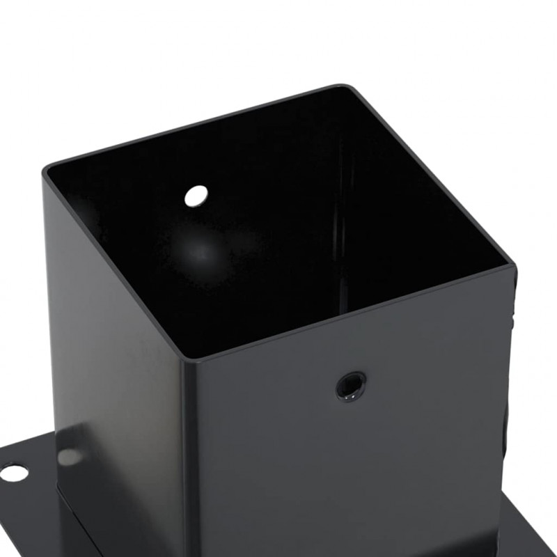 Podstawy słupków kwadratowe 12 szt. Antracyt 121x121 mm