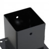 Podstawy słupków kwadratowe 12 szt. Antracyt 121x121 mm