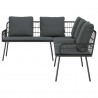 Sofa z poduszką Szary 61.5 x 123 x 82cm Metal