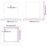 Podstawy słupków kwadratowe 12 szt. Antracyt 121x121 mm