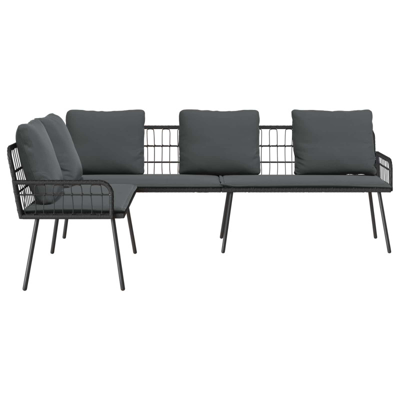 Sofa z poduszką Szary 61.5 x 123 x 82cm Metal