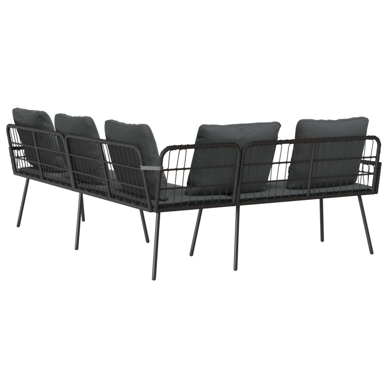 Sofa z poduszką Szary 61.5 x 123 x 82cm Metal