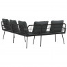 Sofa z poduszką Szary 61.5 x 123 x 82cm Metal