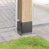 Podstawy słupków kwadratowe 12 szt. Antracyt 141x141 mm