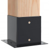 Podstawy słupków kwadratowe 12 szt. Antracyt 141x141 mm