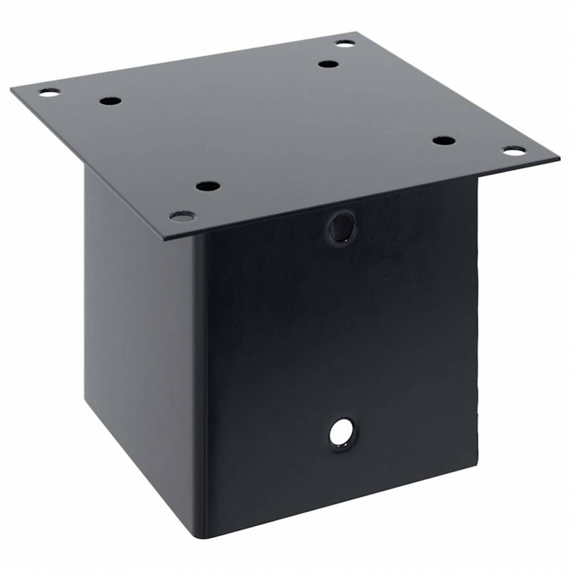 Podstawy słupków kwadratowe 12 szt. Antracyt 141x141 mm