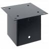 Podstawy słupków kwadratowe 12 szt. Antracyt 141x141 mm