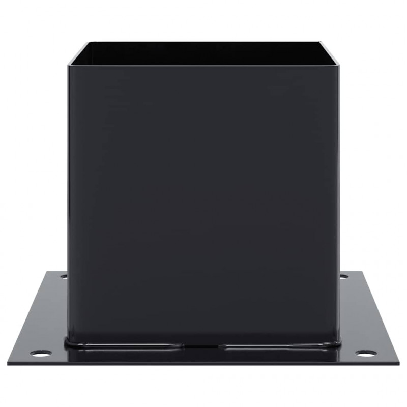 Podstawy słupków kwadratowe 12 szt. Antracyt 141x141 mm