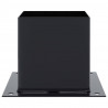 Podstawy słupków kwadratowe 12 szt. Antracyt 141x141 mm