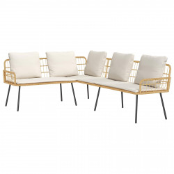 Sofa z poduszką Brązowy 61.5 x 123 x 82cm Metal