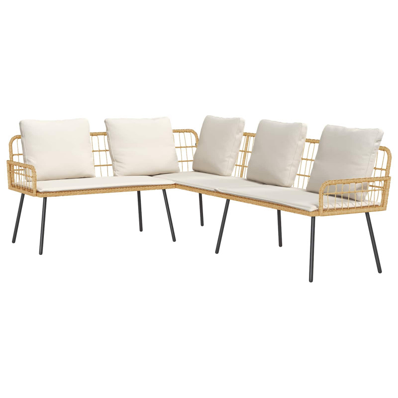 Sofa z poduszką Brązowy 61.5 x 123 x 82cm Metal
