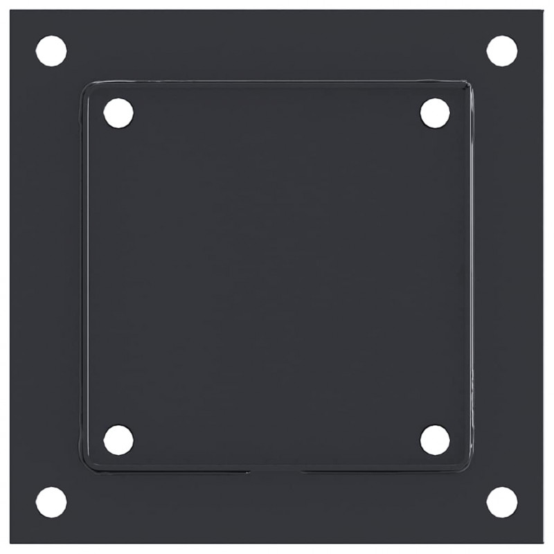 Podstawy słupków kwadratowe 12 szt. Antracyt 141x141 mm