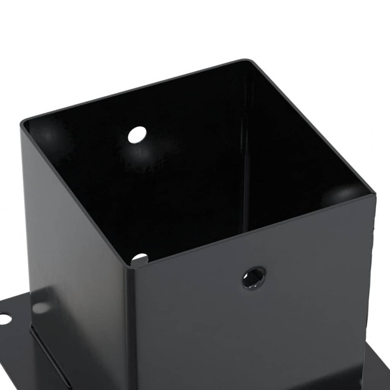 Podstawy słupków kwadratowe 12 szt. Antracyt 141x141 mm