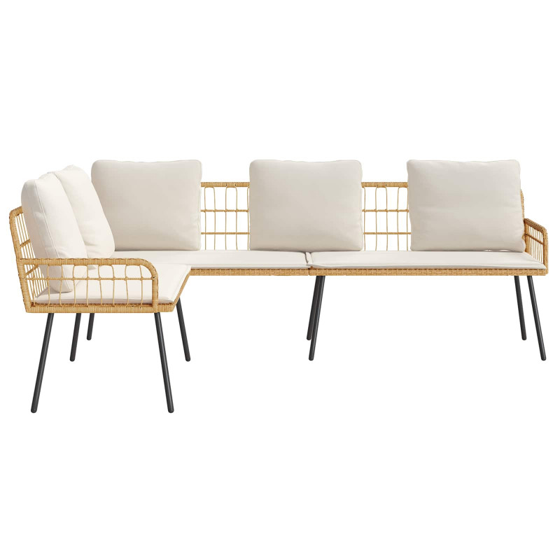 Sofa z poduszką Brązowy 61.5 x 123 x 82cm Metal