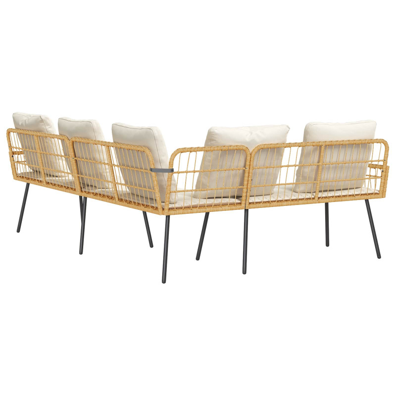 Sofa z poduszką Brązowy 61.5 x 123 x 82cm Metal