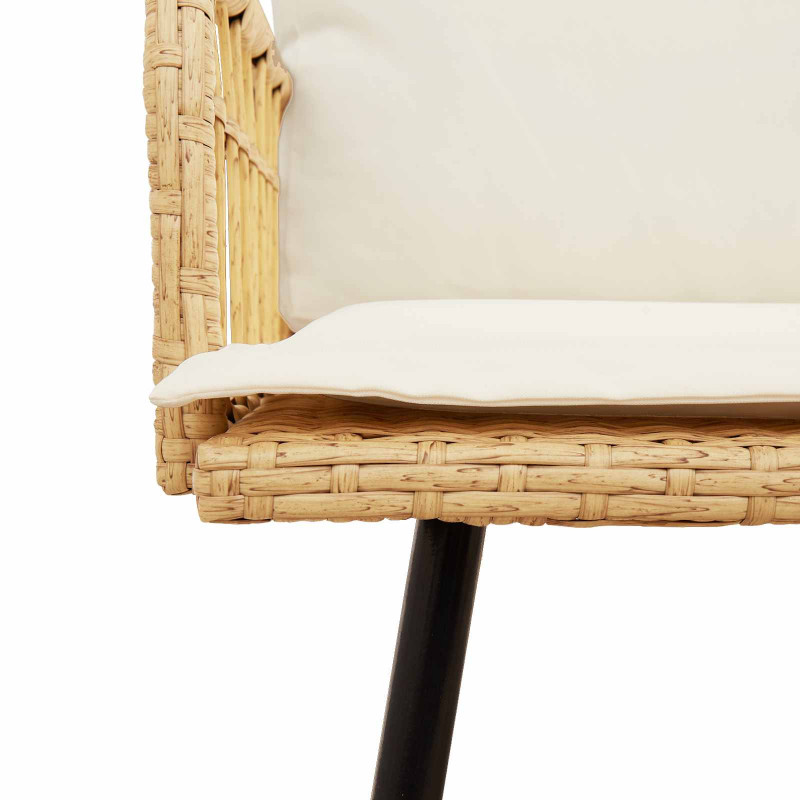 Sofa z poduszką Brązowy 61.5 x 123 x 82cm Metal